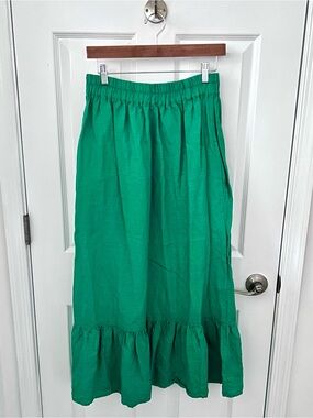 100% Linen Midi Skirt